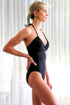 Maillot Chloé Réversible 3-Way "Olive Python/Solid Black"